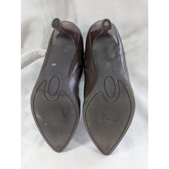 *RESERVED* NINE WEST! DEEP ESPRESSO BROWN GENUINE LEATHER BOOTS! SZ 8M - Picture 9 of 11